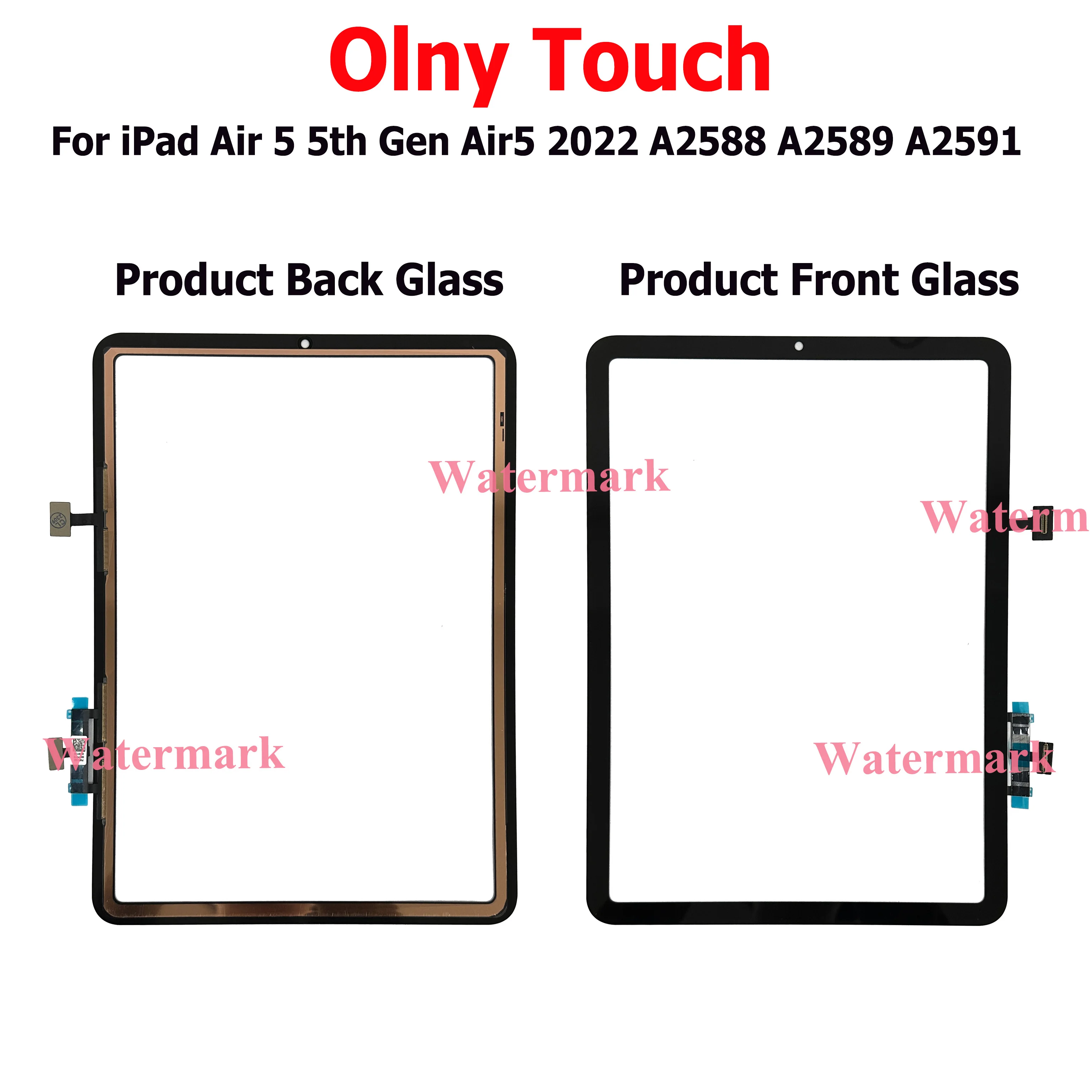 Touch Screen With OCA For iPad Air 5 A2588 A2589 A2591 For iPad Air 4 A2316 A2324 A2072 A2325 Tablet Digitizer Replacement Parts