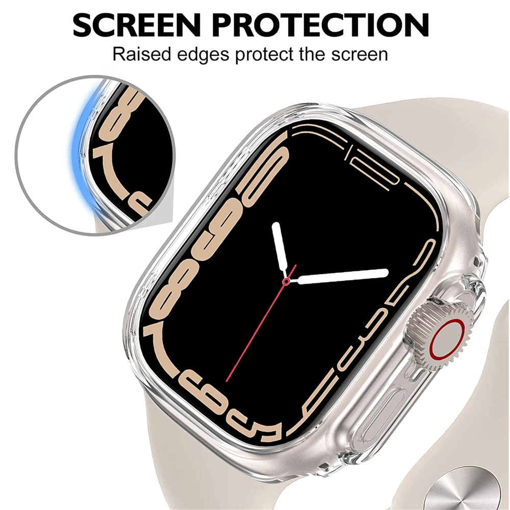 For Apple Watch Ultra Case 49mm apple watch 8 45mm 41mm No Screen Protector Shockproof PC Bumper for iWatch Ultra case 49mm