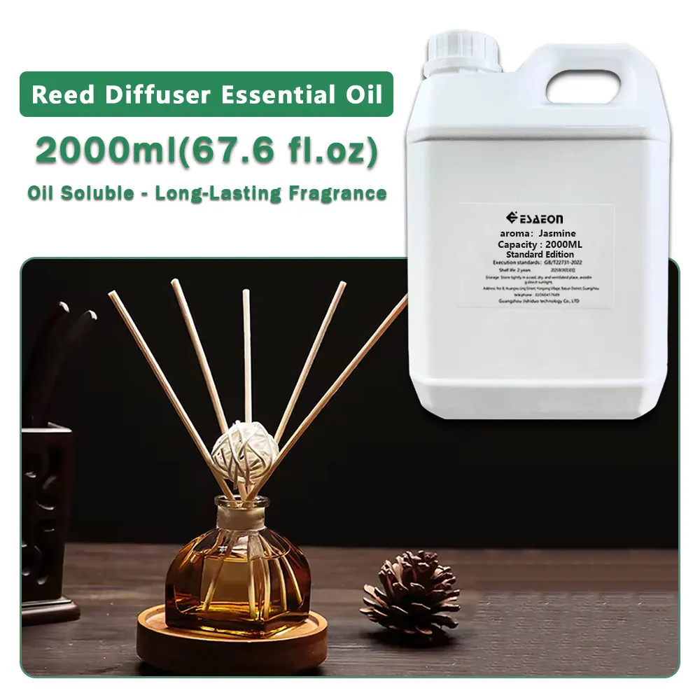 ESAEON Essential Oils - Vine Diffuser Replenishes Aromatic Oil, Aroma Reed Diffuser Oil, Jasmine Kempinski - 2000ML (67.6 fl.oz)