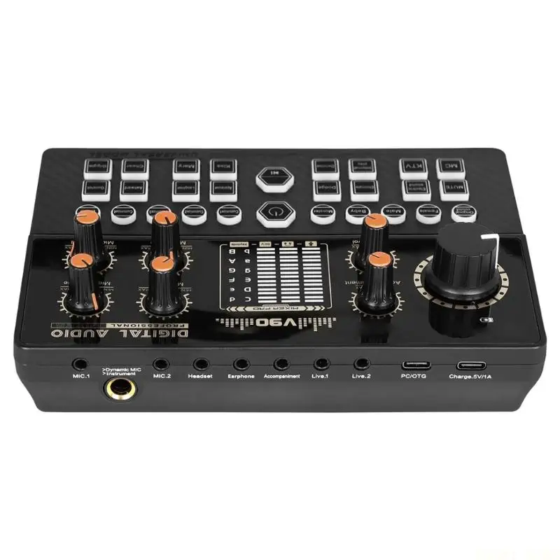 ブランド: IUBGFTO ポータブルDJコンソールミキサーサウンドカード 2チ U2JB ポータブル DJ ミキサーボード サウンドカード ミキサー ボイス