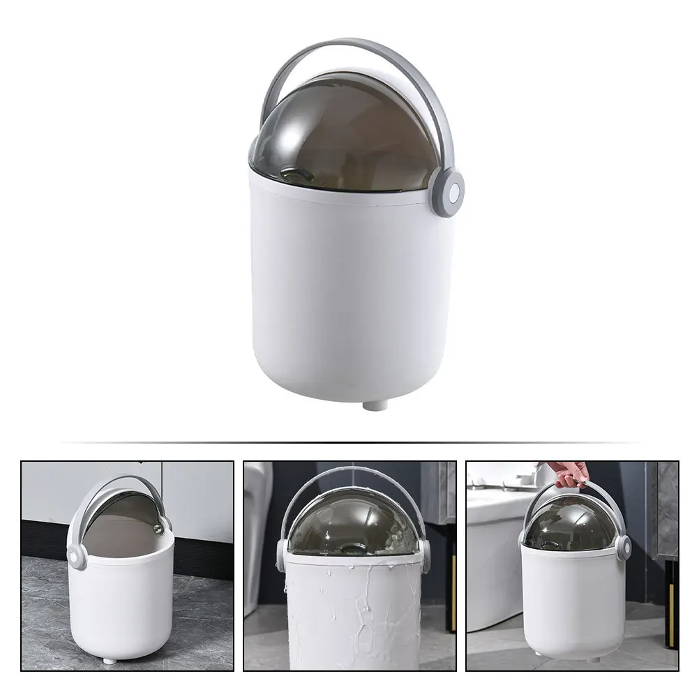 

1pc Space Astronaut Trash Can Plastic Lidded Bathroom Garbage Bin For Home Kitchen Office Bedroom Utility Room Smooth Waste
