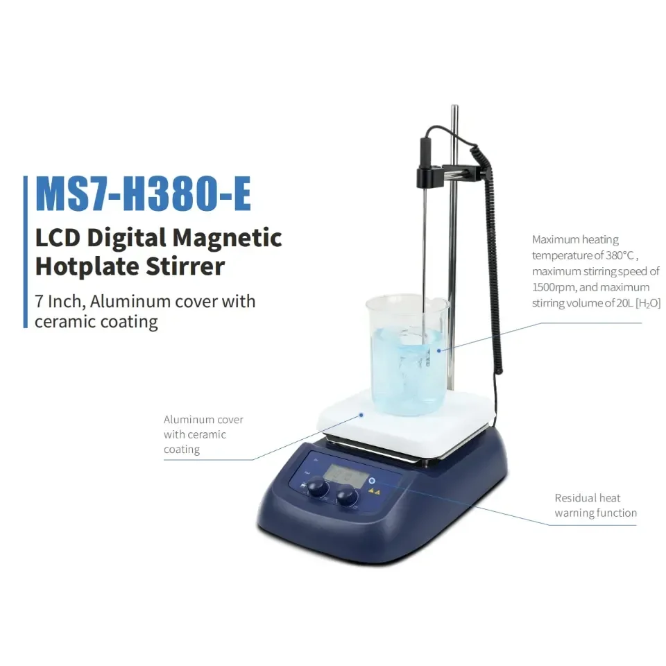 LSDBIO 20L Magnetic Stirrer Laboratory Heating Plate 7-inch Ceramic Hot Plate untuk Penelitian Ilmiah dan Penggunaan Laboratorium