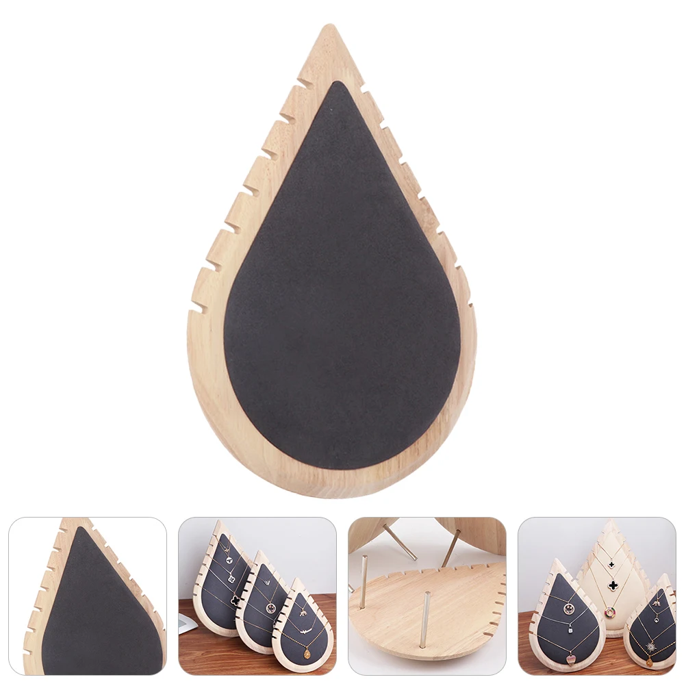 1pc Natural Wood Necklace Display Rack Stand for Jewelry Store Home Decor Sturdy Durable Organizer Holder with Artistic Design
