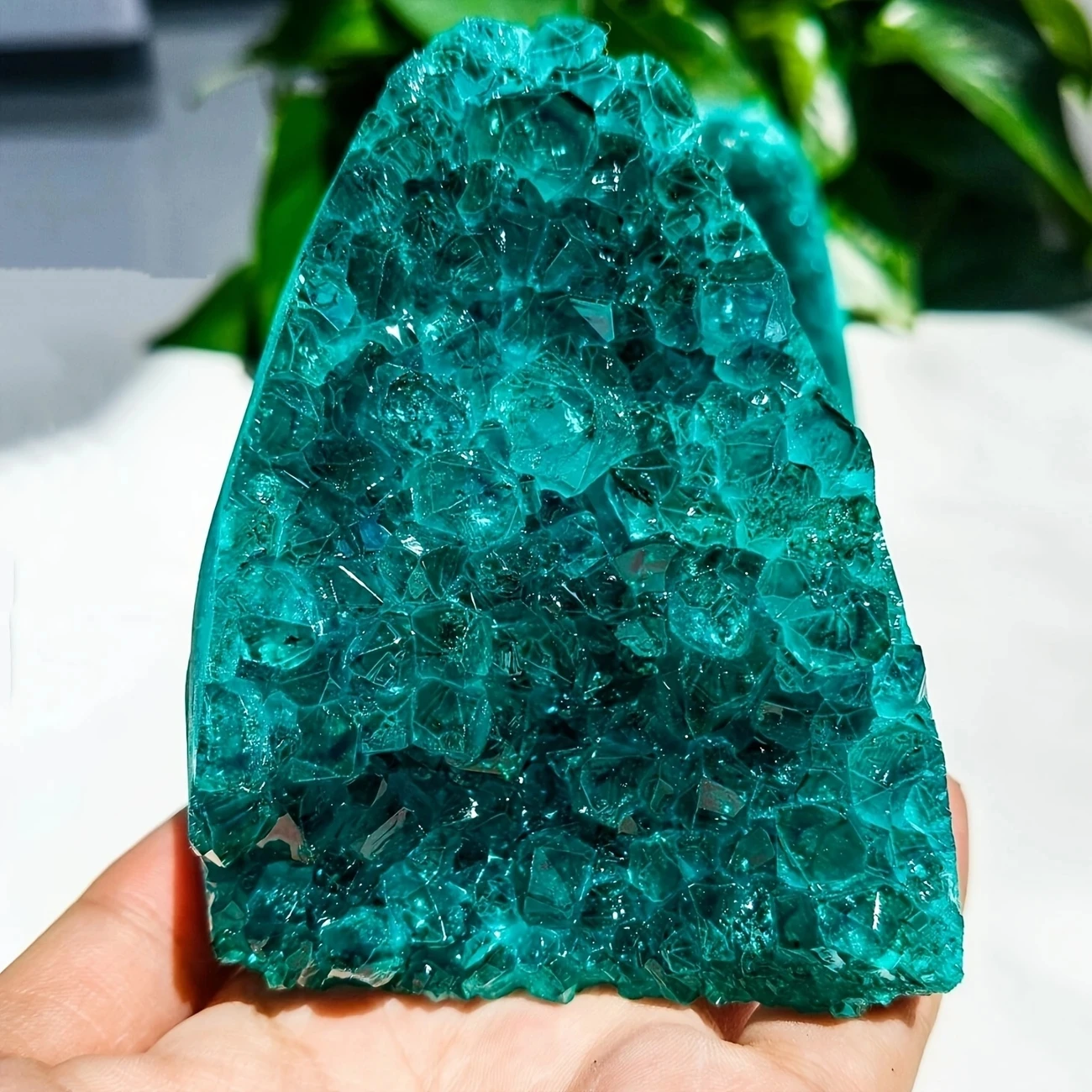 قطعة واحدة من مجموعة الكريستال الزرقاء الجميلة - أحجار كريمة ملونة، طراز بوهيمي، حياة، رائعة للديكور المنزلي #1