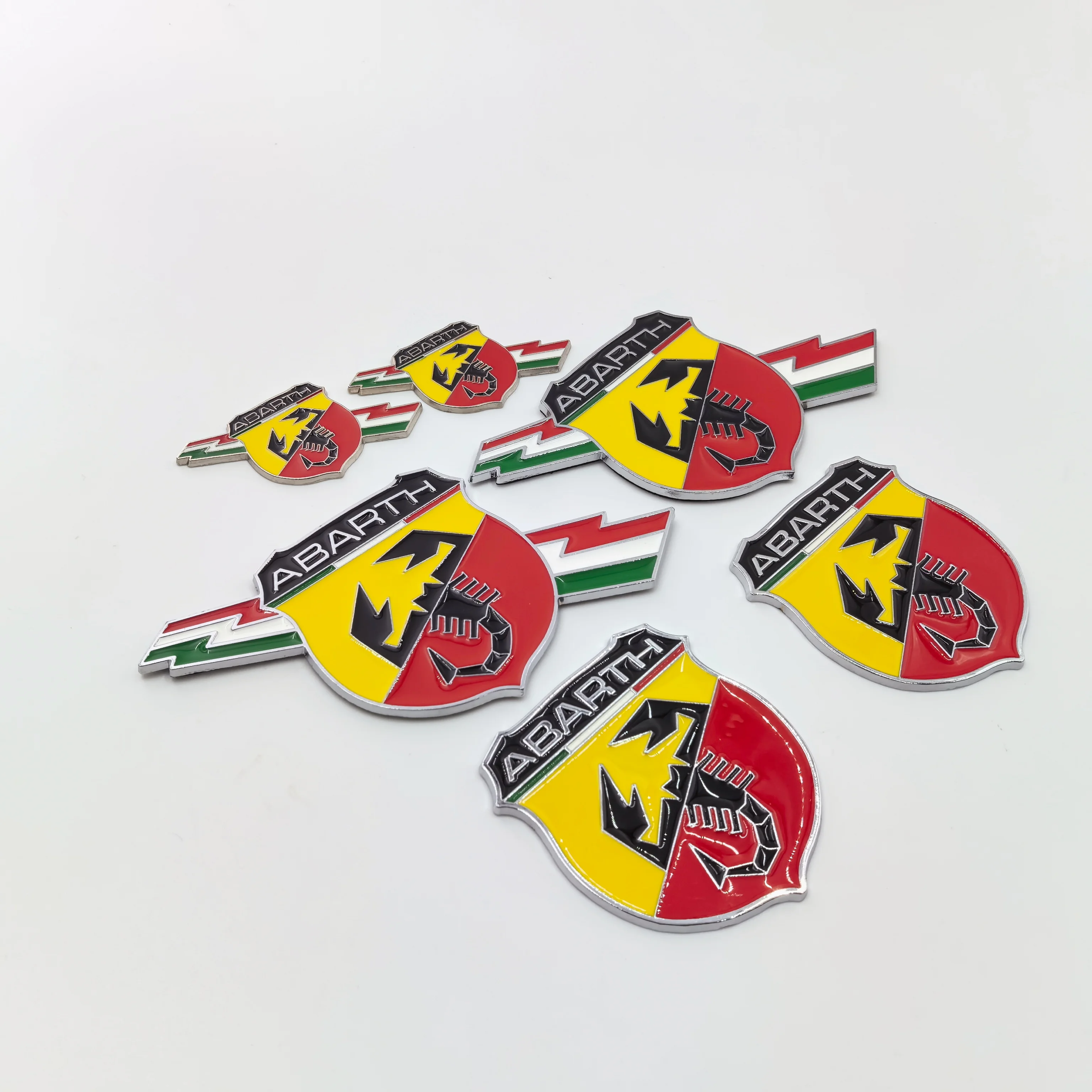 Abarth Metall 3D Auto-Karosserie-Emblem Aufkleber Kofferraum Kotflügel Abzeichen Heck-Emblem Karosserie-Dekor