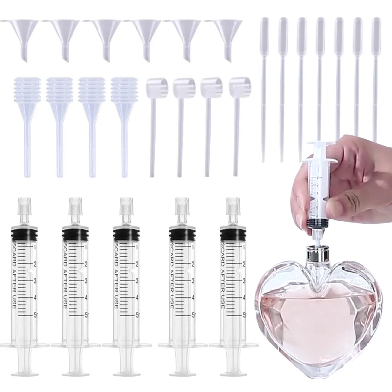 

40/25/10Pcs Perfume Dispenser Set Funnel Dispensing Pump Syringe Dropper Squeeze Dropper Perfume Refill Pump Tool Transfer Kits