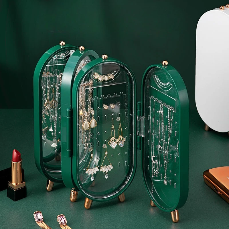 

Earring necklace display stand Multifunctional folding portable display stand Desktop jewelry storage Plastic home storage
