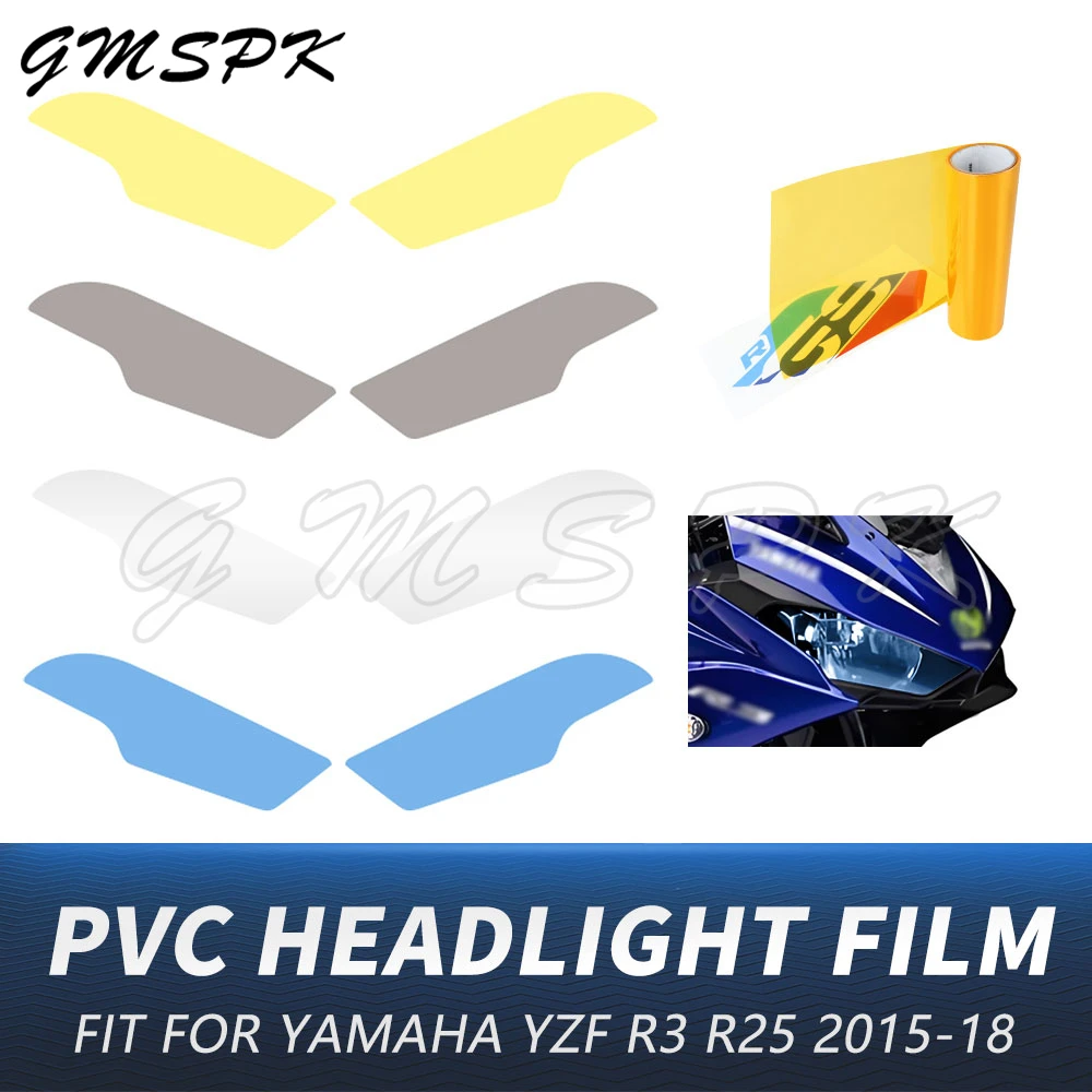 

Motorcycle Headlight Film Sticker PVC Transparent Head Light Protective Film For YAMAHA YZF-R3 YZF-R25 YZFR25 YZFR3 2015-2018