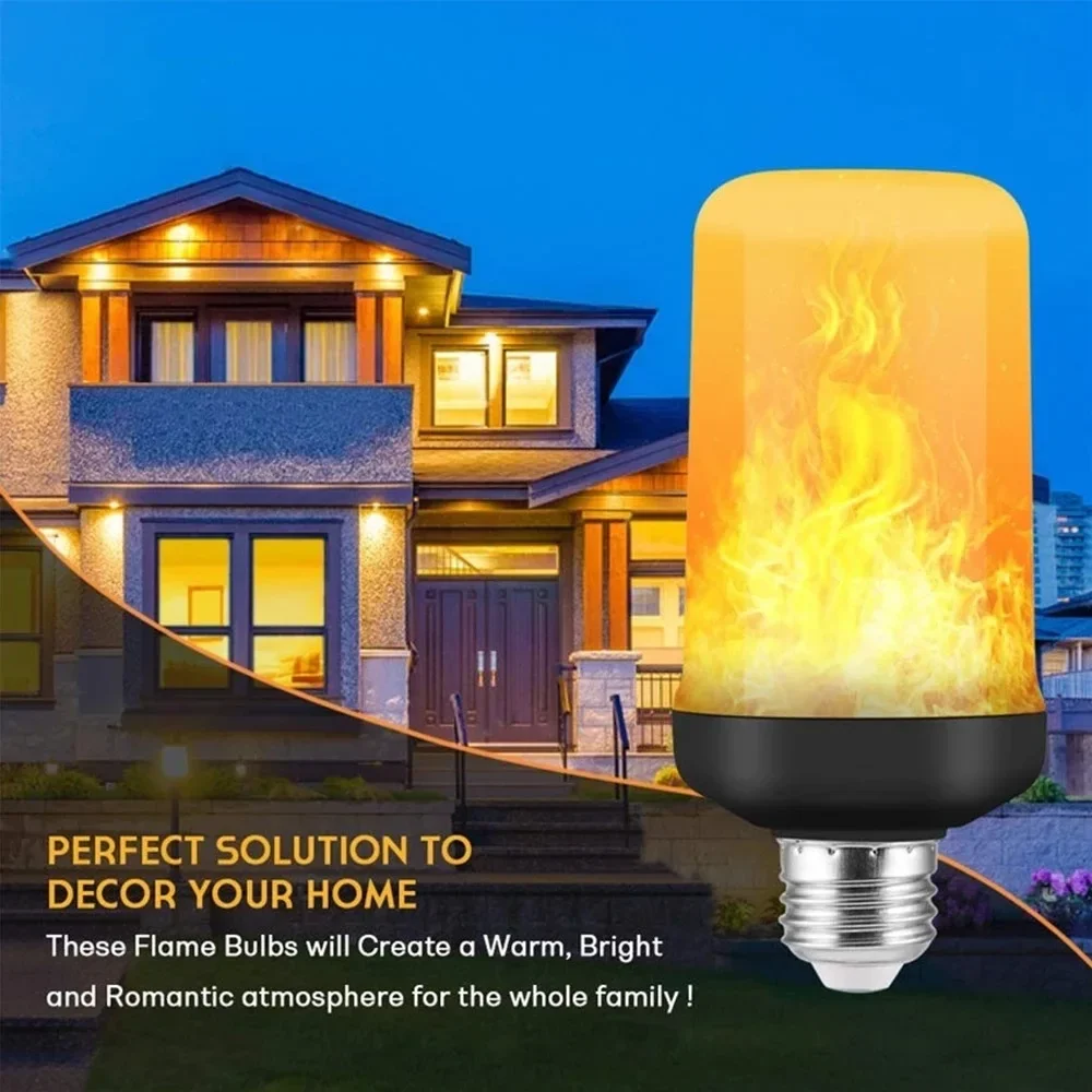 LED Flame Light Bulbs E27 E14 Party LED Flame Effect Light Lights Bulb LED Dynamic Flame Light KTV Festival Garden Decor light