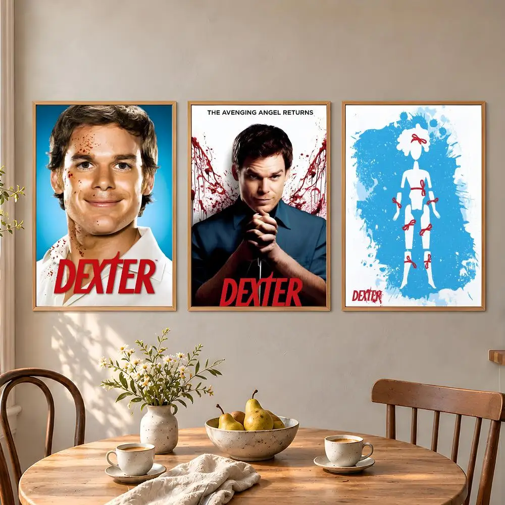 Series Dexter Morgan Dark Passenger Poster Aesthetic Wall Art Poster HD Waterproof PP Self Adhesive Bedroom Dorm Room Decor