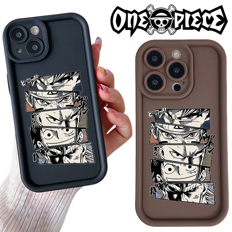 

Цельный чехол для телефона IPhone 16, 15, 14, 13, 12, Pro Max, противоударный корпус с аниме, мягкая задняя крышка, защитные аксессуары для телефона