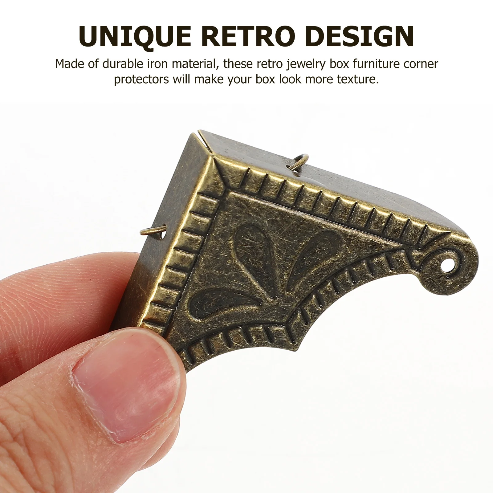 

30Pcs Box Corner Protectors Vintage Metal Iron Corner Guards for Wooden Boxes Furniture Protection Decoration Metal Edges Guard