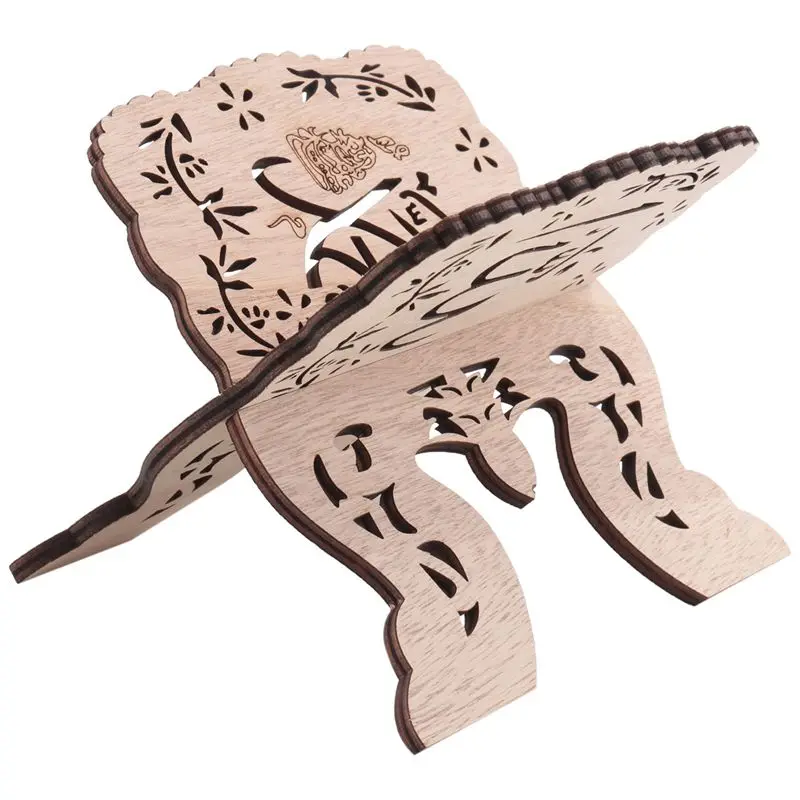 Support de livre sacré Kuran Coran, étagère en bois pour livres islamiques et lecture de la Bible, décoration de maison islamique - ELEC