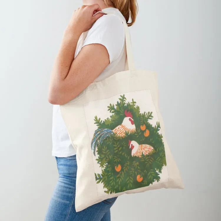 

Cockerels in orange tree Tote Bag tote bags cloth bags Big bag shopping bag