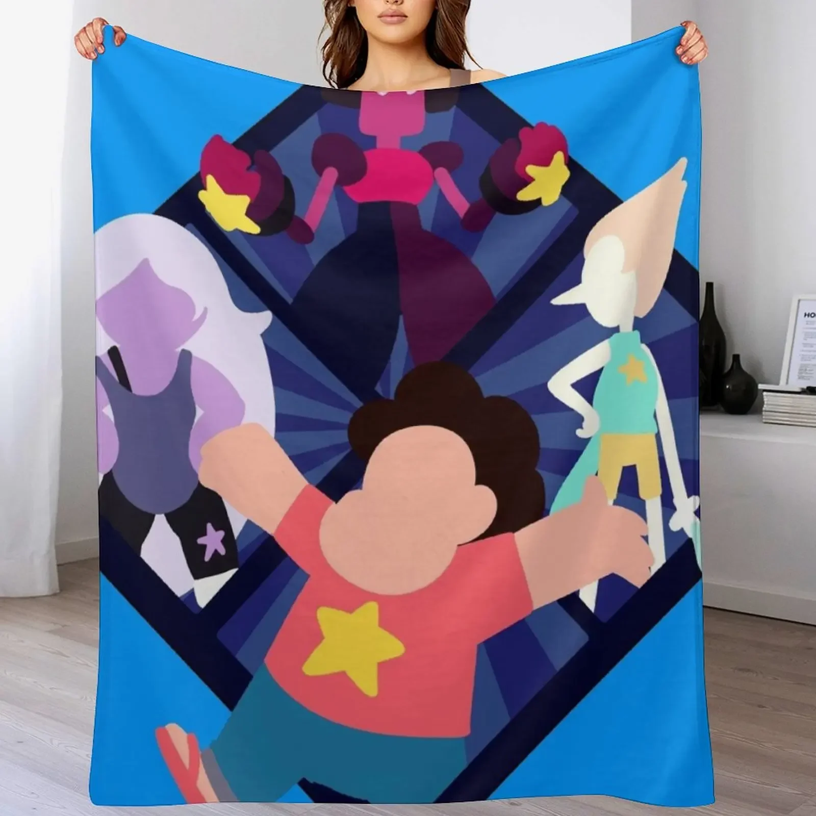 

steven universe 4 Throw Blanket Soft Plaid Blankets For Baby Summer Loose Blankets