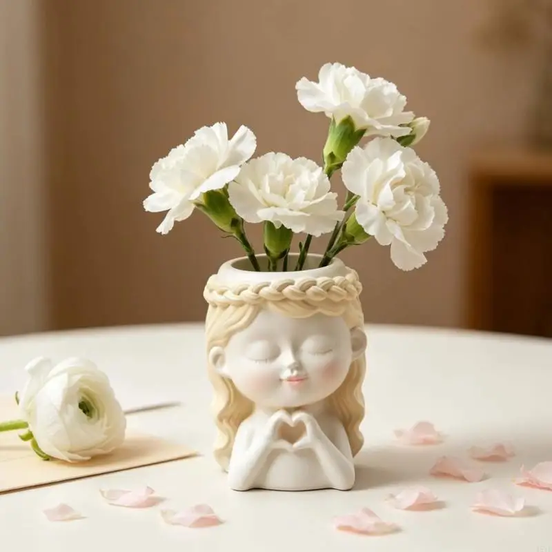 Heart Gesture Girl Silicone Molds Silicone For Handmade Vase