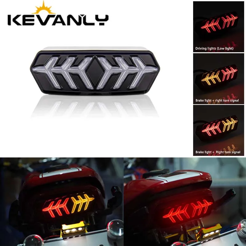 

Motorcycle Brake LED Turn Signal Tail Light Sequential Indicator Running Lamp Fit For Honda MSX/GROM125 CB650F CTX700N YG125