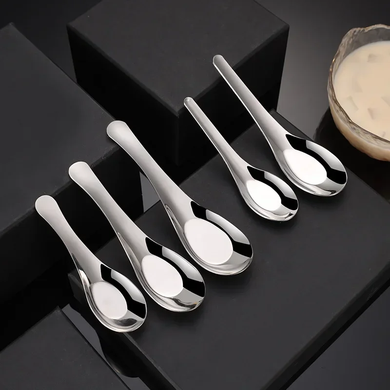 Stainless Steel Soup Spoon, Large Capacity, Silver Mirror Polished, Rice  Kitchen Tableware