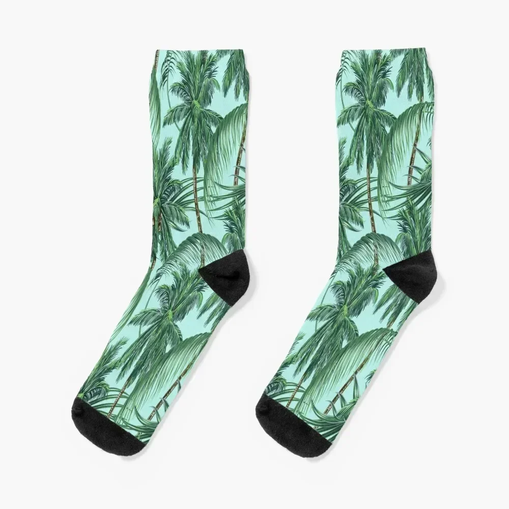 

palm trees pattern Socks christmas gifts moving stockings christmas stocking anime Men Socks Women's