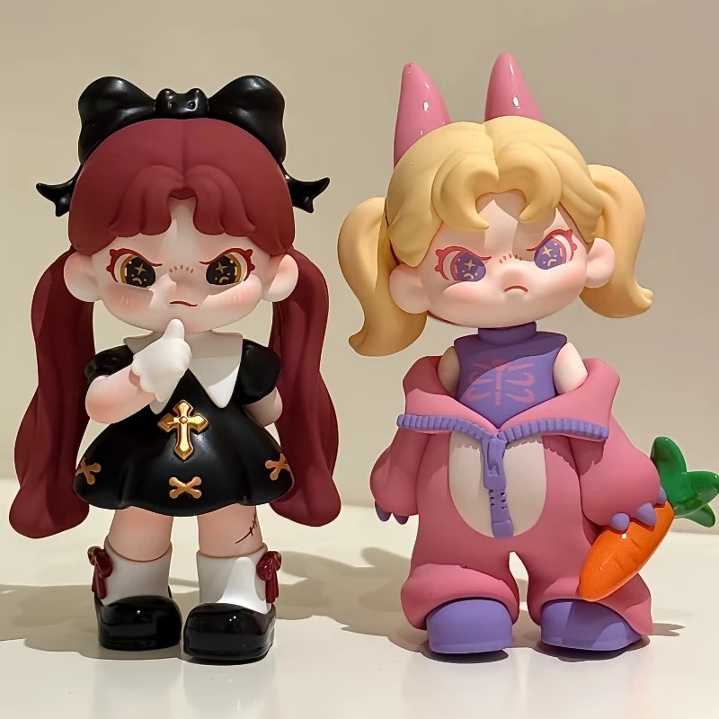 도라 판타지 파라다이스 블라인드 박스 트렌드 장난감 및 애니메이션 원형 테이블 장식품 모델 장식품 수제 생일 선물 컬렉션