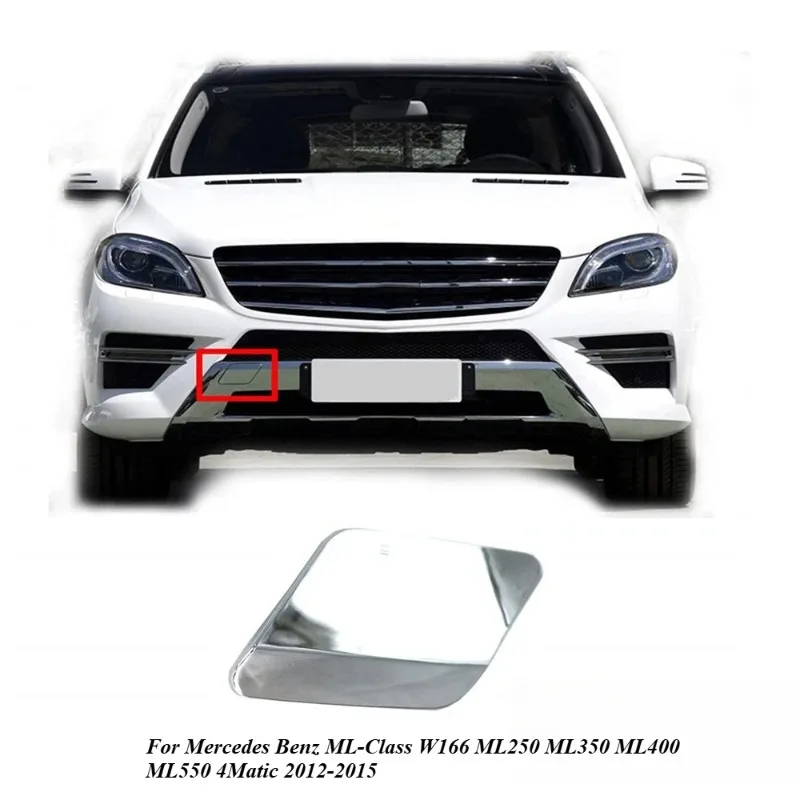 For Mercedes Benz ML-Class W166 ML250 ML350 ML400 ML550 4Matic 2012-2015 Front Bumper Tow Hook Cover Towing Eye Cover Cap