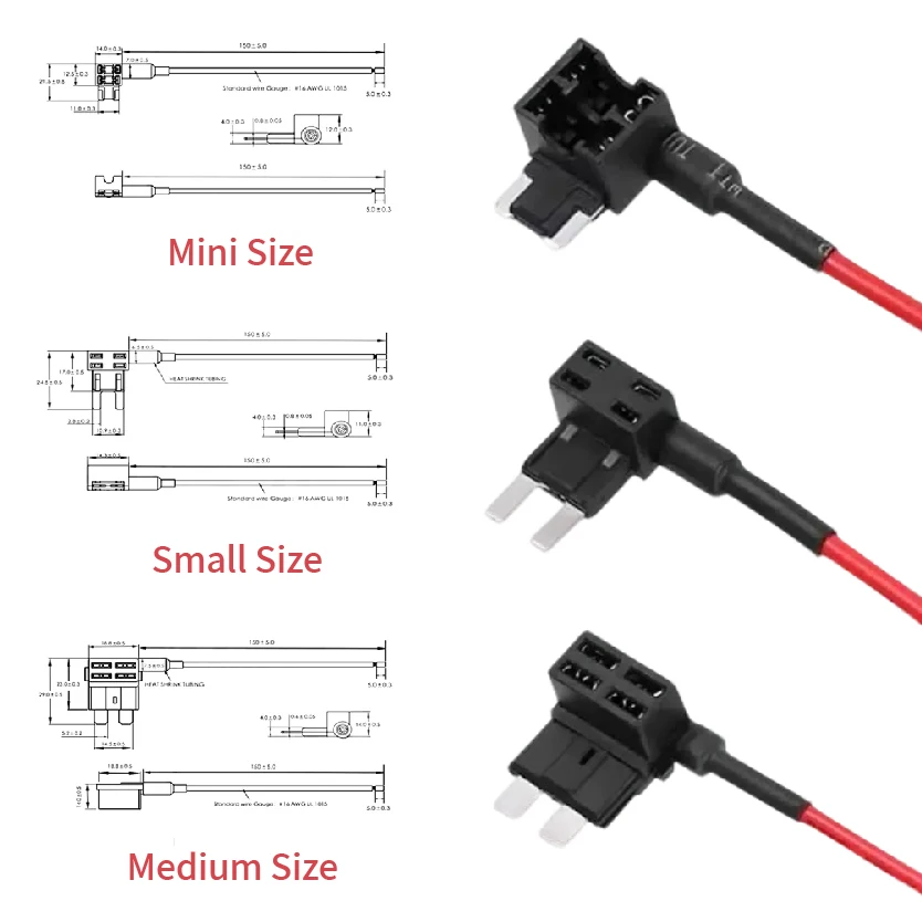 

ATM Add-a-Circuit Adapter APM Tap Micro 12V Car Fuse Holder Mini/Small/Medium