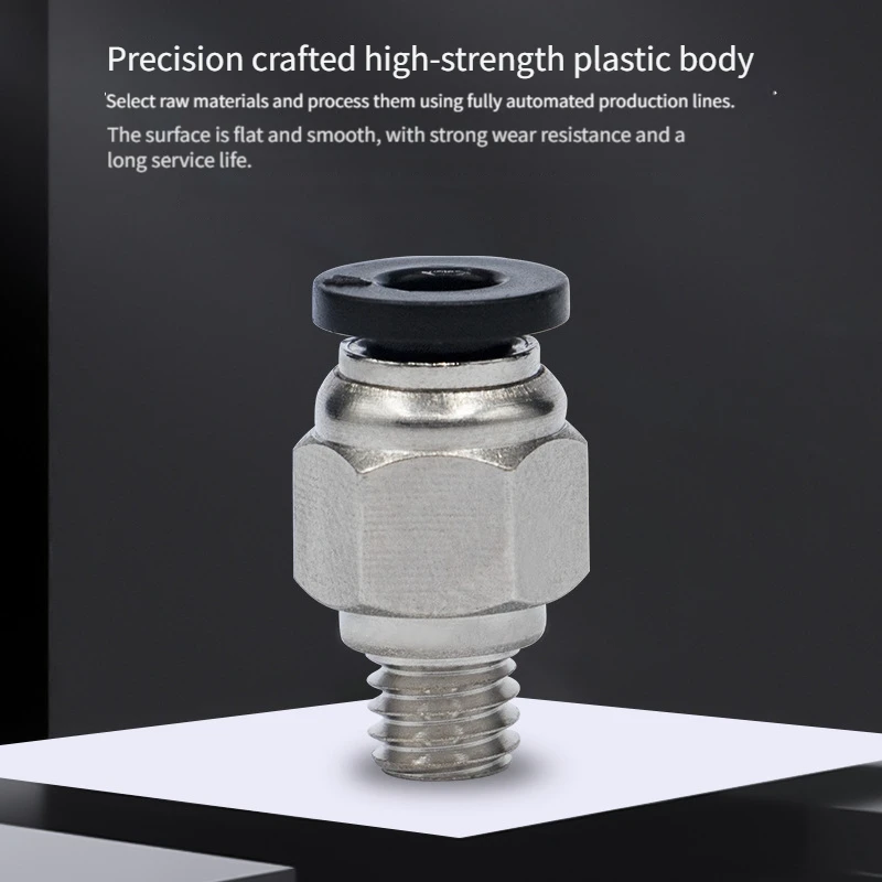 5/10 pcs PC4-M6 Male Thread Straight Pneumatic Connector 3D Printer Extruder Parts