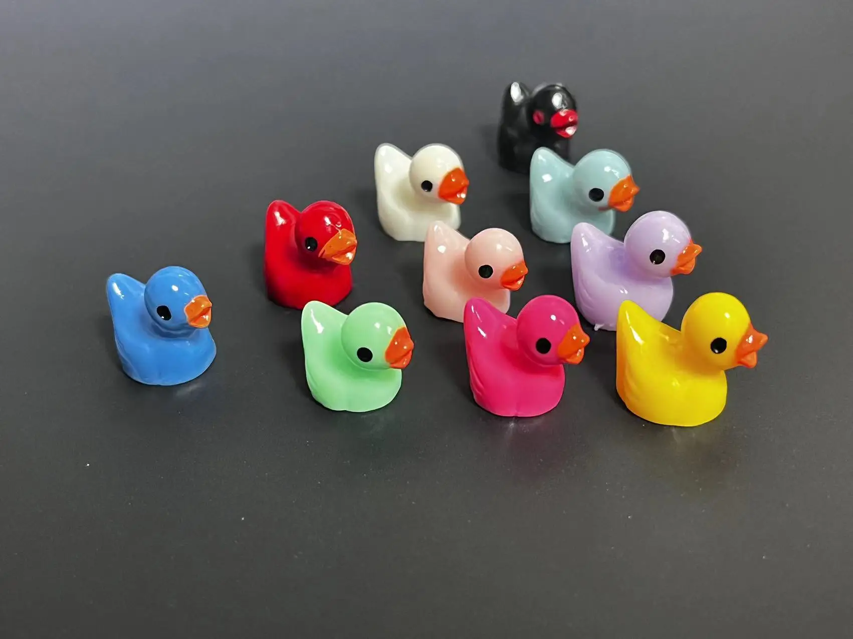 Mini patos de resina para decoración del hogar, accesorios de bricolaje, micropaisaje, jardín, coche, 70 piezas