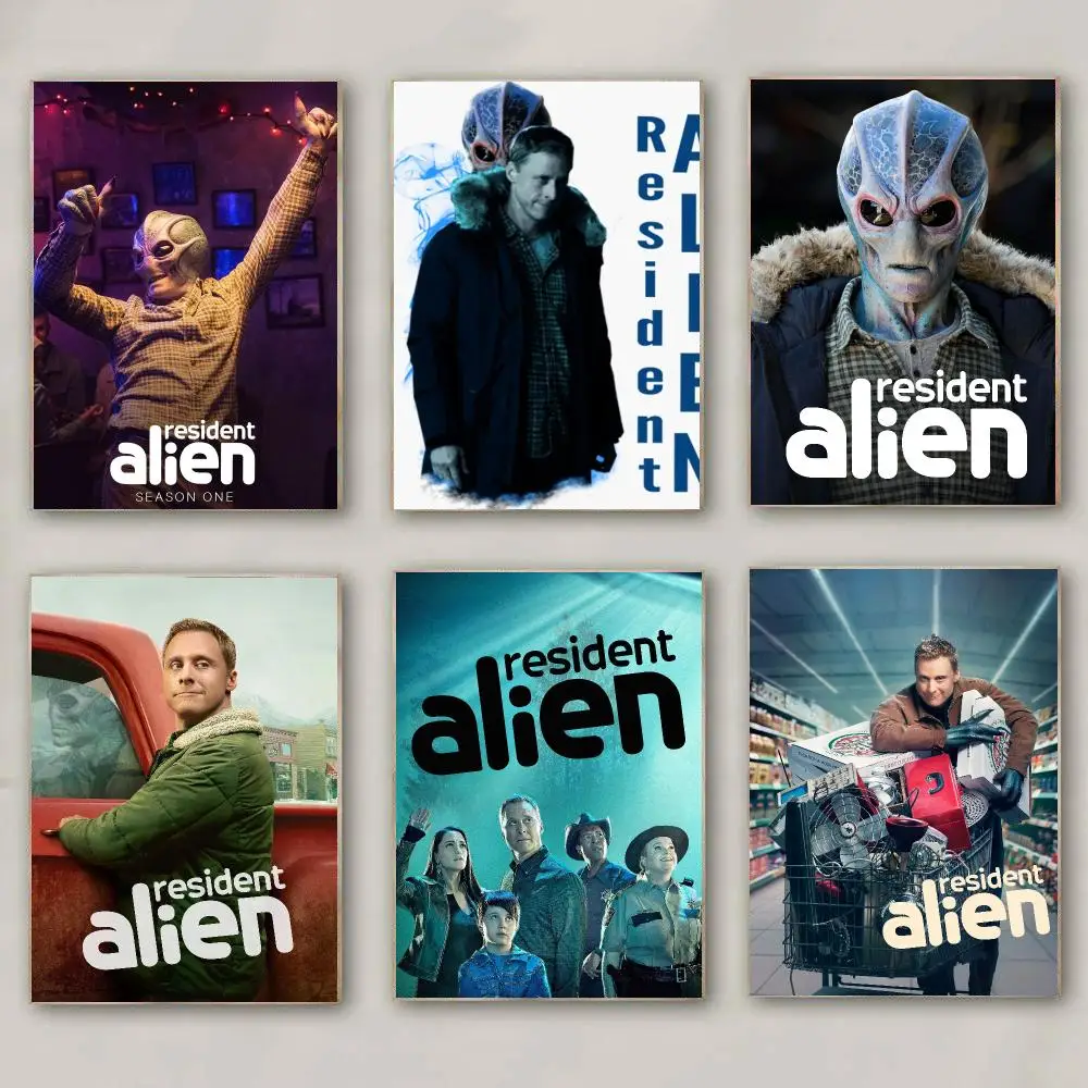 tv series R-Resident Alien-N Poster Modern Wall Decal for Living Room Cafe Office Bar and Bedroom