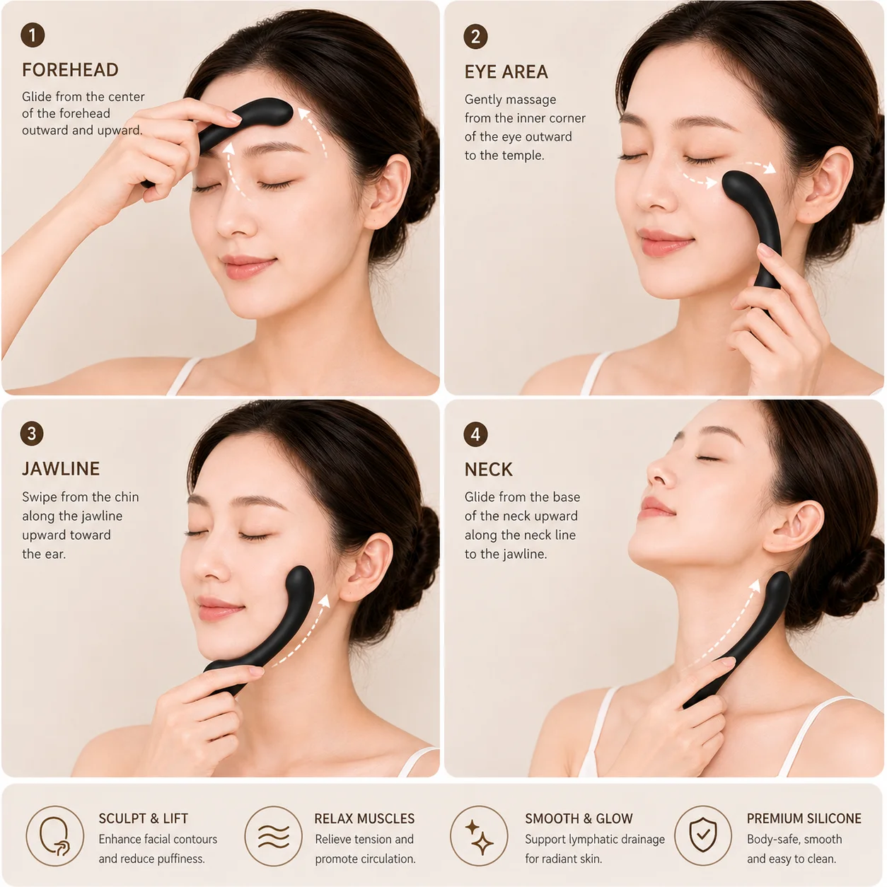Facial Silicone Massage Manual Operation Multifunctional Beauty Salon Same Massage Facial Lifting Muscle Training Product view 3
