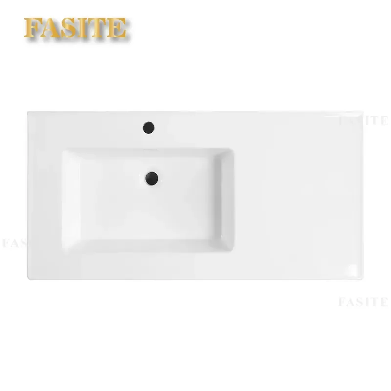 For Bathroom Counter Ceramic Integrated Wash Basin Left Right Single Sink Toilet Vanity Non Standard Cutting