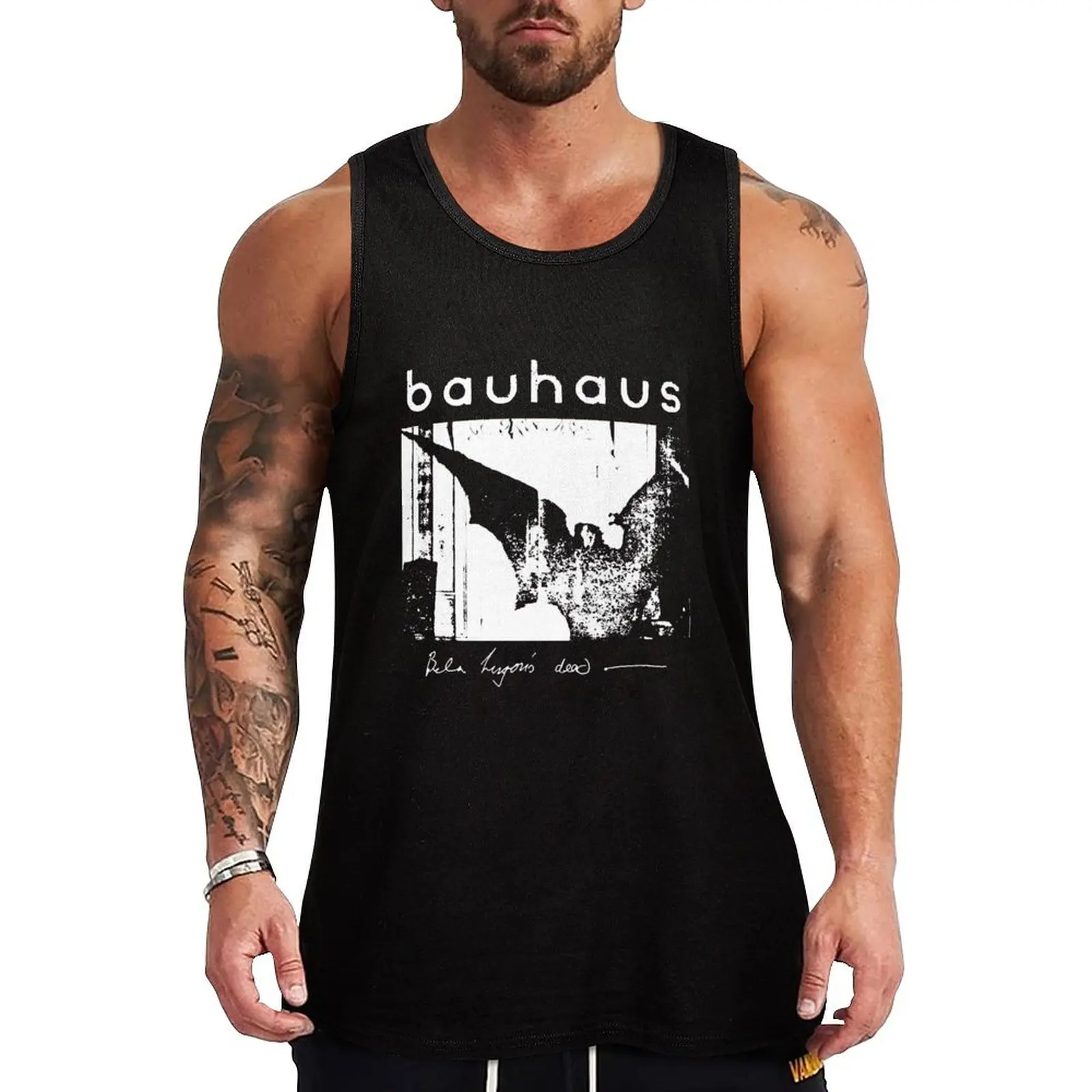 Bauhaus - Bat Wings - Bela Lugosi's Dead Tank Top gym training accessories gym t-shirts man