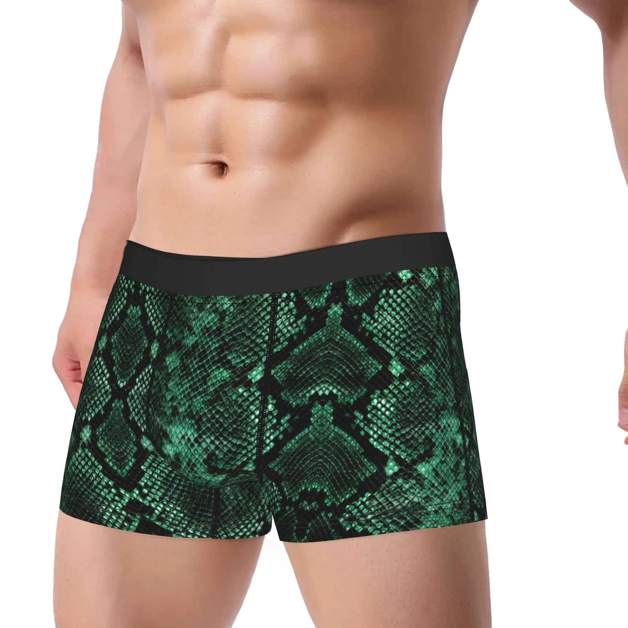 Pattern Snake Snake Print Underwear  Design Trunk High Quality Men Panties Soft Trend Shorts Briefs Birthday Gift