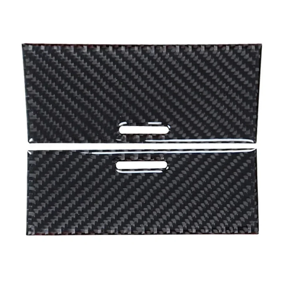 2Pcs Carbon Fiber Interior Center Storage Cover Trim For Acura TL 2004-2008 Direct Replacement  Car Accessories