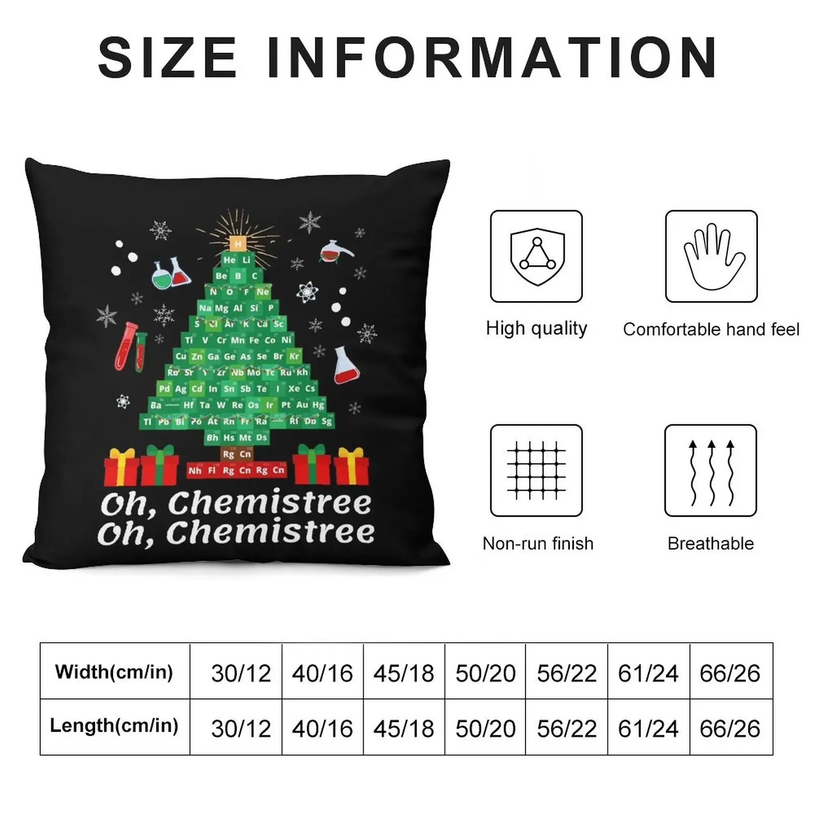 Oh Chemistree, oh Chemistree Throw Pillow ornamental pillows for living room Room decorating items pillow