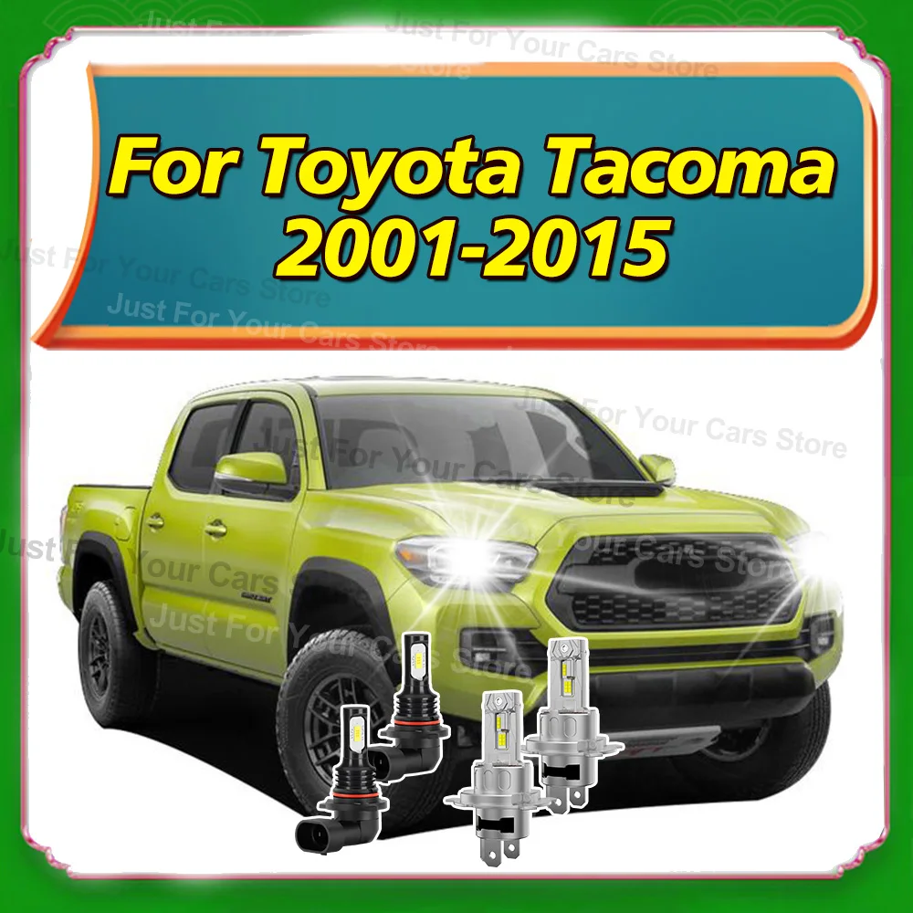 2/4Pcs LED Bulbs For Toyota Tacoma 2001-2015 Super Bright Hi/Lo Beam Headlights 6000K White Fog Lamps 12V
