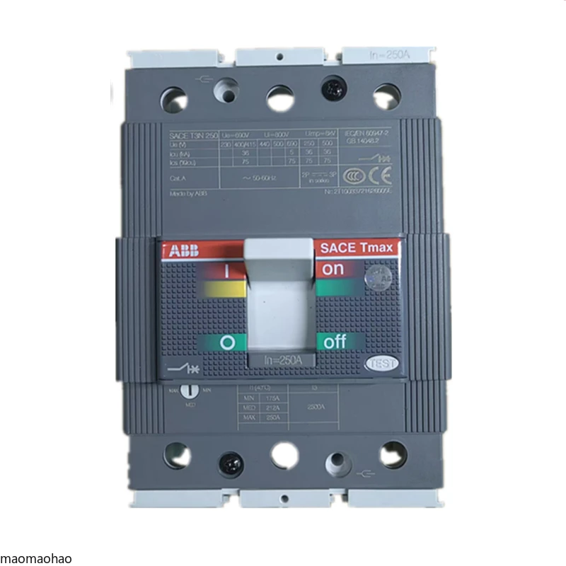 2025 ABB قطاع دارة مقولب T3N250 T3S250 مفتاح الهواء 160/200/250A 3P ثلاث مراحل مفتوحة #5