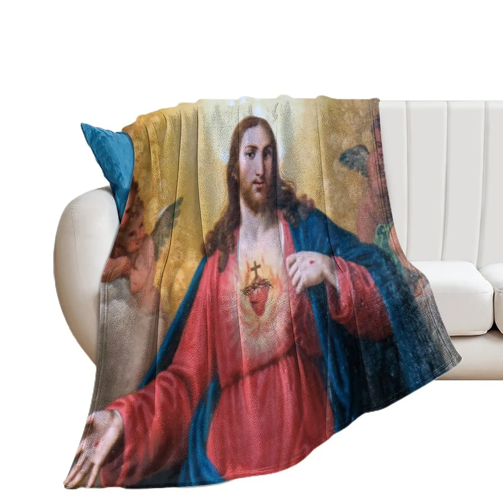 

Sacred Heart Throw Blanket heavy to sleep Vintage Fashion Sofas Blankets