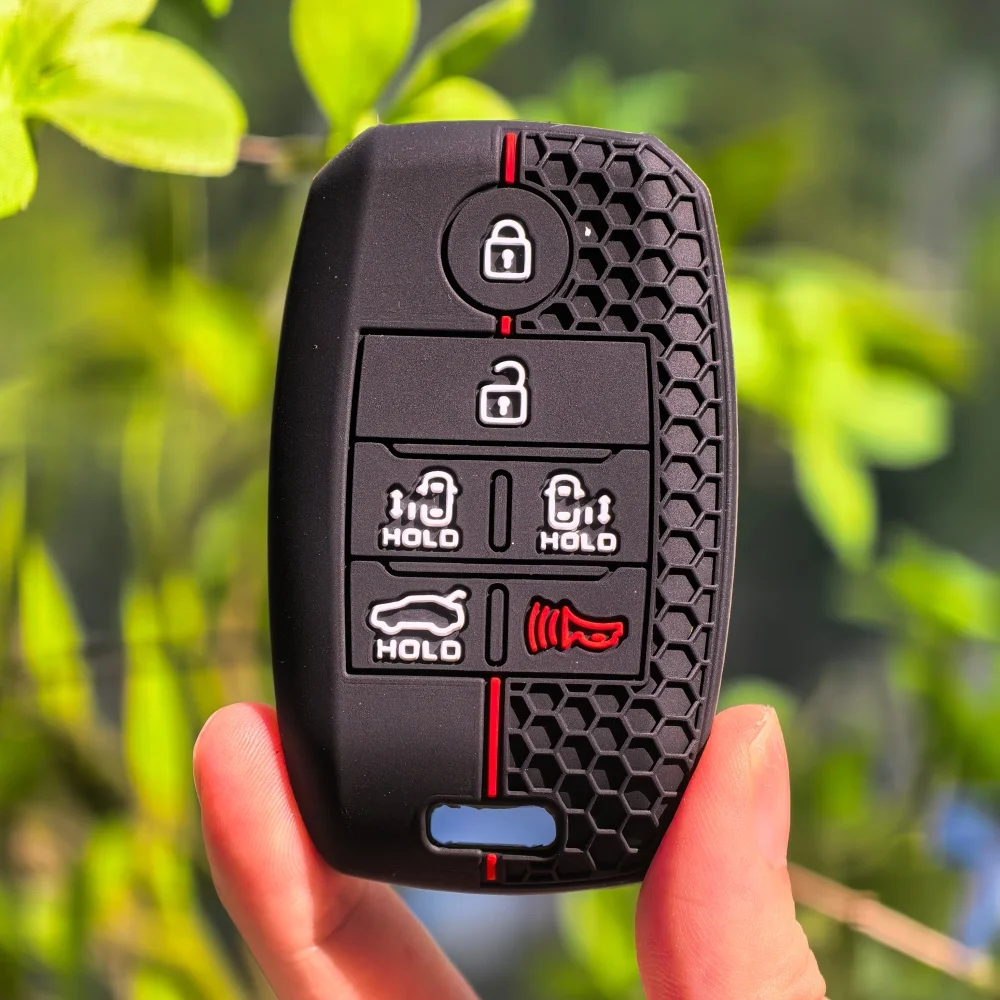 جديد 6 أزرار سيليكون سيارة البطاقة عن بعد مفتاح غطاء قذيفة فوب لكيا سيدونا/جراند/كرنفال/سورينتو L580 اكسسوارات صندوق