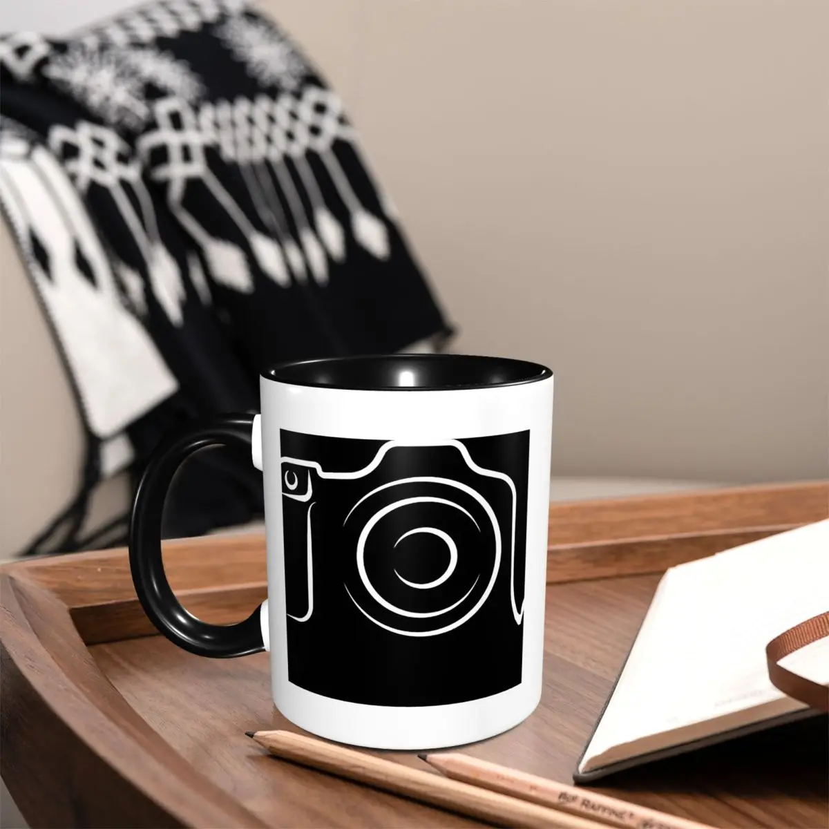 Photographer HeartBeat Photography Camera Mug Funny Ceramic Coffee Cups Tea Mugs Milk Cup Drinkware Gift for Friends