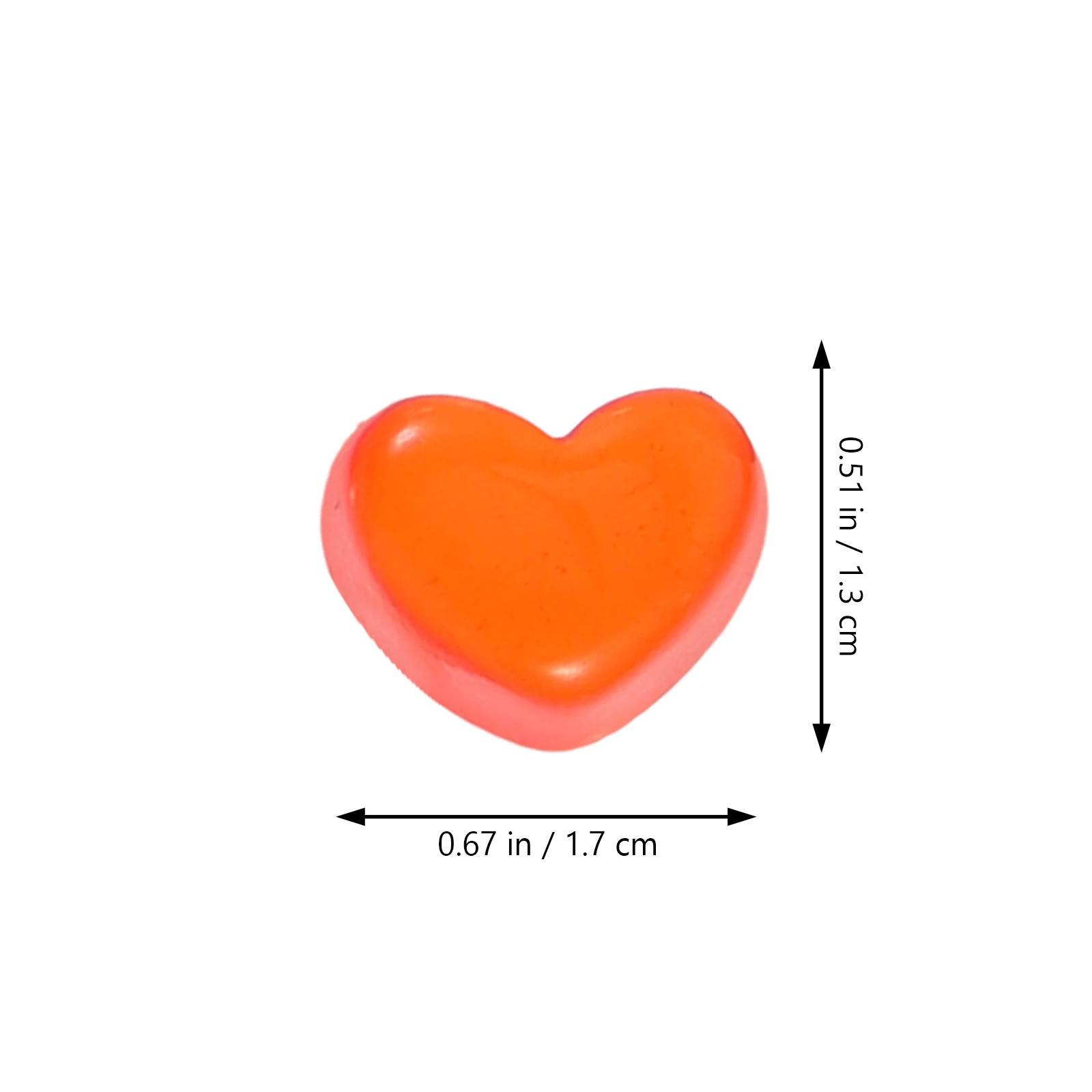 

100pcs Simulated Candy Decoration Resin Heart Charms Diy Beads Vase Fillers Phone Case Decor Wedding Crafts Mini Accessories