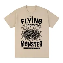 FSM Flying Spaghetti Monsterism Monster T-shirt Funny Pastafarian Cotton Men T shirt New Tee Tshirt Womens Tops