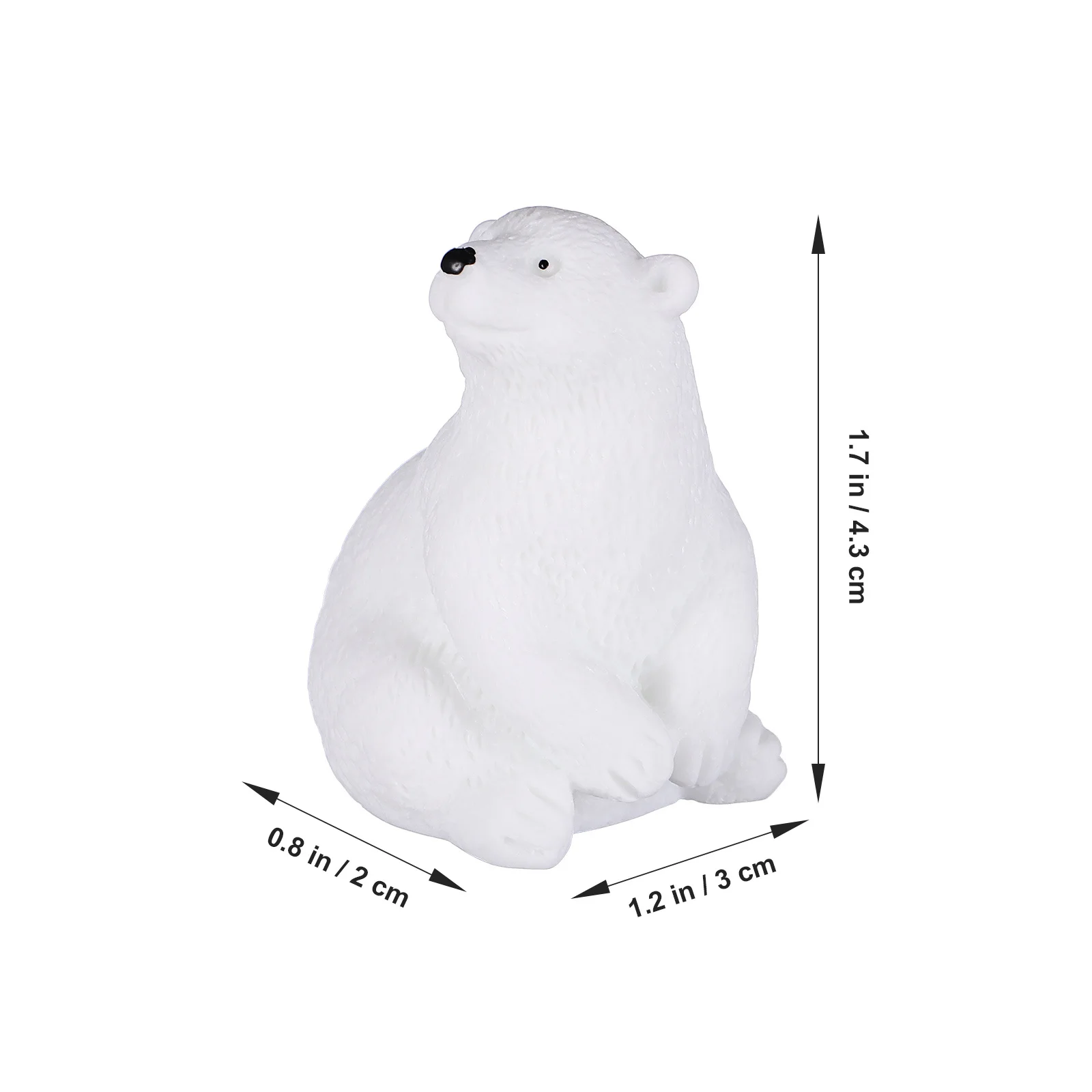 10Pcs Resin Arctic Animal Polar Bear Decorations Sturdy Winter Animal Ornaments for Home Decoration Polar Bear