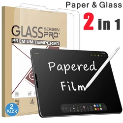 Screen Protector For iPad Air 5 4 3 2 9.7 2021 Like Paper Film Pro 11 12.9 2022 10.2 7 8 9th 10th Gen Mini 6 5 4 Tempered Glass