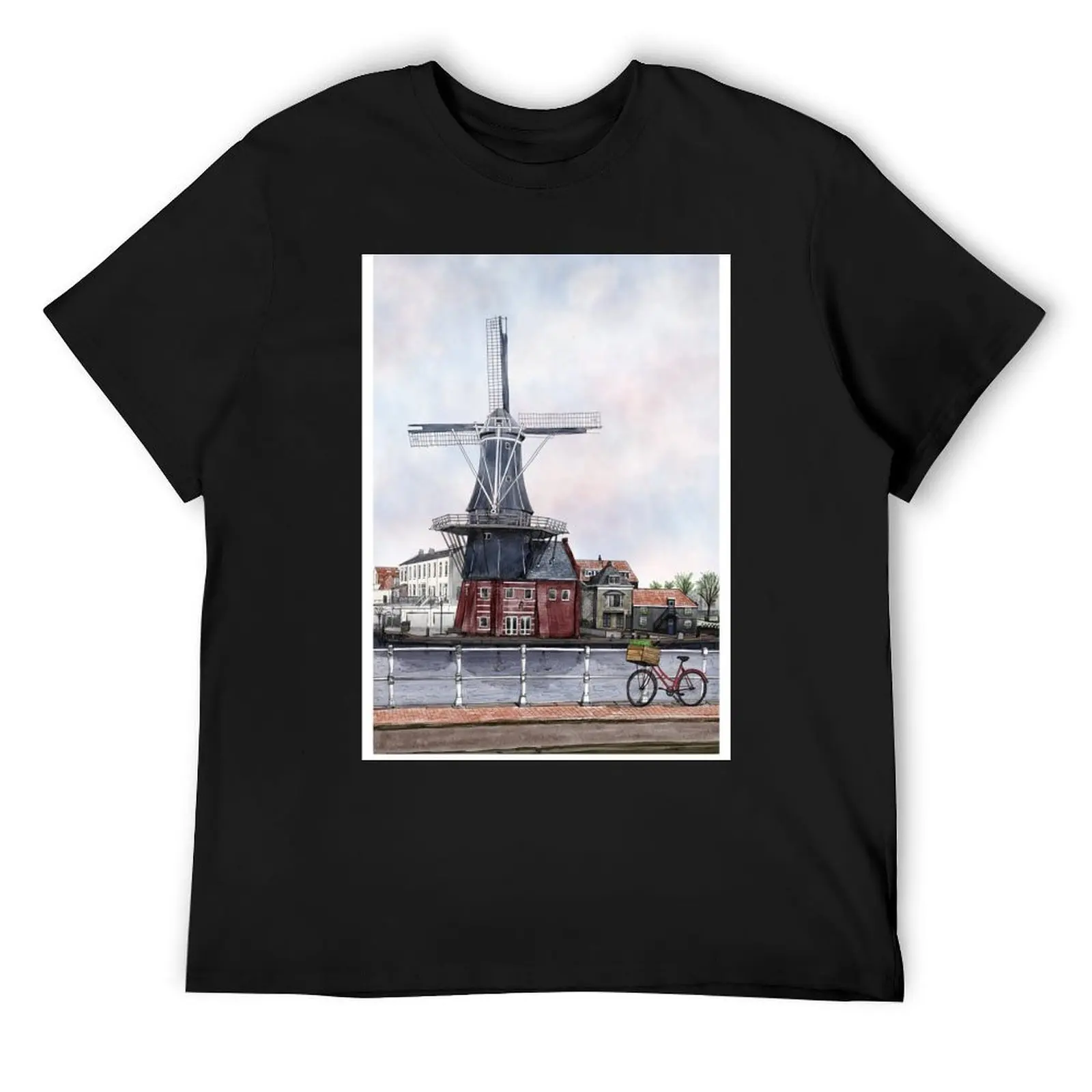 

Haarlem, Netherlands Amsterdam Dutch Art Europe Illustrations Gift for Traveler T-Shirt anime figures mens designer clothes