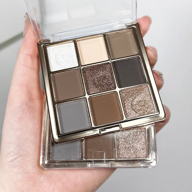 لوحة ظلال عيون دريم 9 ألوان، بودرة ظلال عيون بنية غير لامعة ولامعة، مستحضرات تجميل ظلال عيون قابلة للمزج تدوم طويلاً #6
