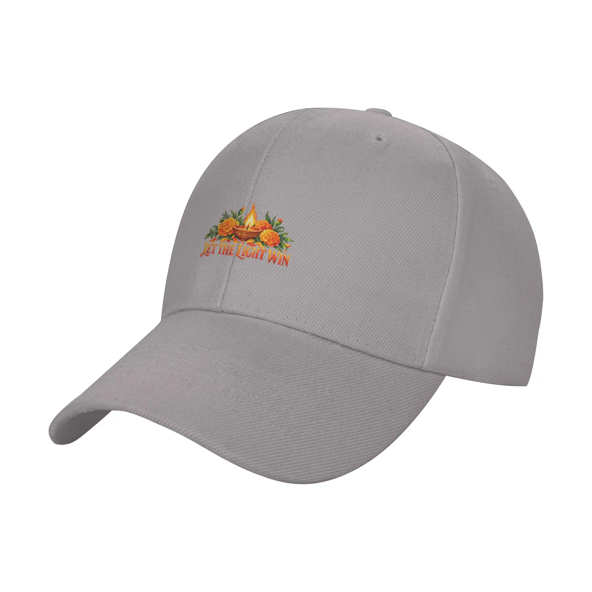 Hot Sale Let the Light Win Dussehra Diya and Marigold Design Baseball Cap  Minimalist Cap Women's  Road Trip Cap Women's