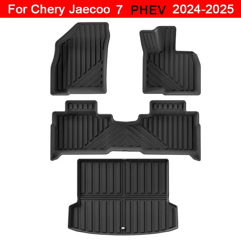 

RHD Floor Mats for Chery Jaecoo 7 PHEV 2024 2025 Car Mat TPE Waterproof Foot Mat Cargo Liner Right Hand Drive Trunk Mat