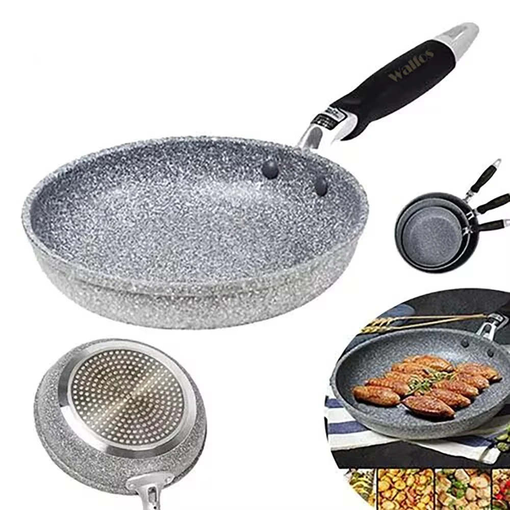 Maifanstone Frying Wok Pan Non-Stick 26/24/20cm Skillet Cauldron Induction Fryer Multi-functional Pancake Egg Pan Steak Cooking