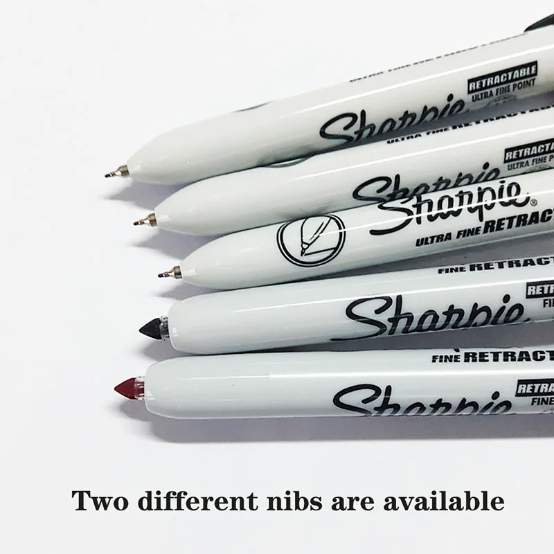 New Sharpie Retractable Push Marker Pen 0.5mm An 1-2mm Art Dust-free Supplies Doodling Manga Drawing Writing Stationery